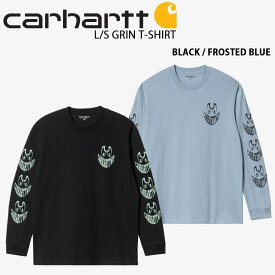 CARHARTT カーハート ロンT L/S GRIN T-SHIRT ロングスリーブ グリン Tシャツ 長袖 ルーズフィット ブラック ブルー メンズ レディース 男性用 女性用 ユニセックス CA22SSTSLS【中古】未使用品