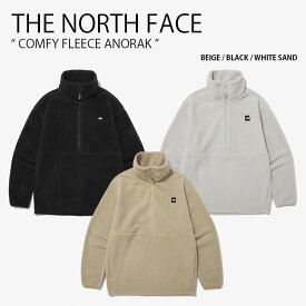 THE NORTH FACE ノースフェイス フリースジャケット COMFY FLEECE ANORAK コンフィ フリース アノラック ジャケット ボア ロゴ カジュアル ベージュ ブラック ホワイト WHITELABEL NA4FN50J/K/L【中古】未使用品