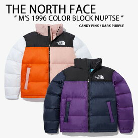 THE NORTH FACE ノースフェイス ダウンジャケット M'S 1996 COLOR BLOCK NUPTSE DOWN JACKET ヌプシ ダウン ジャケット PINK WHITE ORANGE PURPLE NAVY NJ1DN75F NJ1DN7G【中古】未使用品