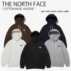 THE NORTH FACE ノースフェイス パーカー COTTON BASIC HOODIE コットン ベーシック フーディ プルオーバー 長袖 ブラック グレー ネイビー ブラウン メンズ レディース NM5PN90A/B/C/D/E【中古】未使用品