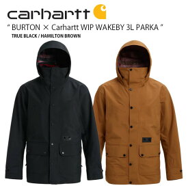 CARHARTT カーハート マウンテンパーカー WAKEBY 3L PARKA ウェイクバイ パーカー バートンコラボ ジャケット マウンテンジャケット フーディ ブラック ブラウン ロゴ ストリート カジュアル メンズ レディース【中古】未使用品