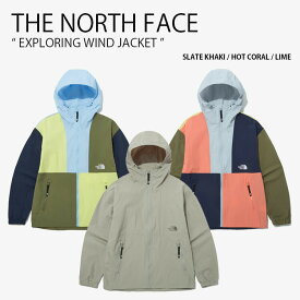 THE NORTH FACE ノースフェイス マウンテンパーカー EXPLORING WIND JACKET エクスプローリング ウィンド ジャケット マウンテンジャケット フーディ パーカー ロゴ カーキ ピンク ライム メンズ レディース 男性用 女性用 男女共用 NJ3BP10D/E/F【中古】未使用品