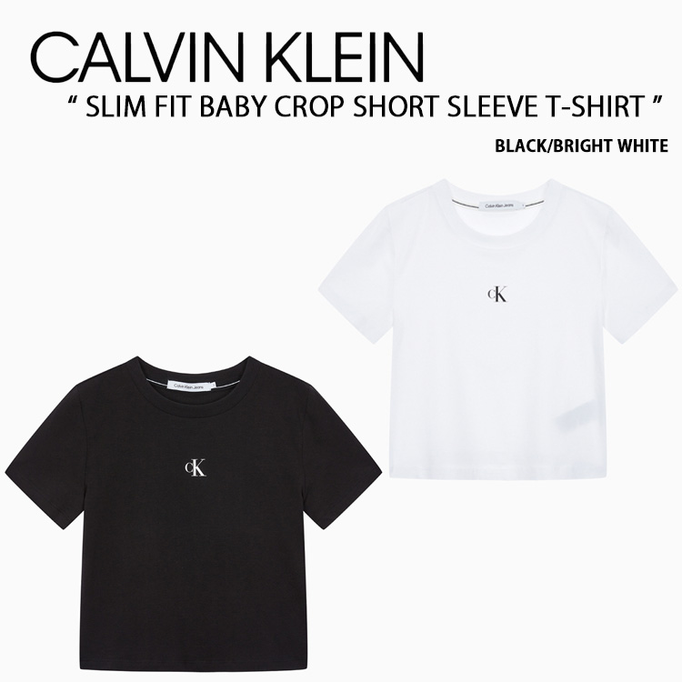 楽天市場】Calvin Klein カルバンクライン Tシャツ SLIM FIT BABY CROP
