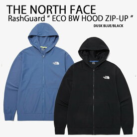 THE NORTH FACE ノースフェイス ラッシュガード RASHGUARD ECO BLUE WAVE HOOD ZIP UP ジップアップ UVカット BLACK BLUE 冷感素材 マリンスポーツ サーフィン メンズ レディース NJ5JP15A/C【中古】未使用品