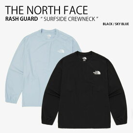 THE NORTH FACE ノースフェイス ラッシュガード SURFSIDE CREWNECK サーフサイド クルーネック ロングスリーブ ラウンドネック ティーシャツ ロンT 長袖 水着 スイムウェア ロゴ ブラック ブルー メンズ レディース 男性用 女性用 NT7TP01J/K【中古】未使用品