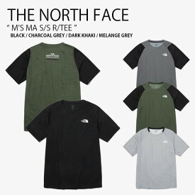 THE NORTH FACE ノースフェイス Tシャツ M'S MA S/S R/TEE エムエー ショートスリーブ ラウンドネック ティーシャツ 半袖 ロゴ カジュアル ストリート トレーニング ブラック グレー カーキ メンズ レディース 男性用 女性用 NT7UP01A/B/C/D【中古】未使用品