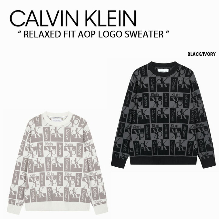 楽天市場】Calvin Klein カルバンクライン ニット RELAXED FIT AOP  