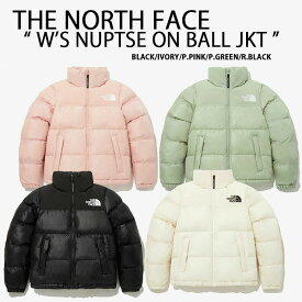 THE NORTH FACE ノースフェイス レディース ダウン スタイル W'S NUPTSE ON BALL JACKET ダウンジャケット パディングジャケット BLACK IVORY PINK GREEN REAL BLACK ボールパディング レギュラーフィット フード NJ3NP85A/B/C/D/E【中古】未使用品