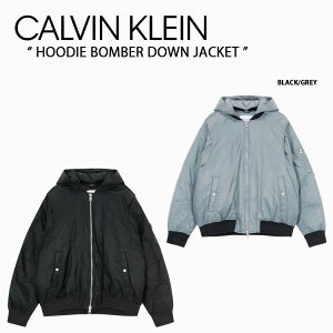 Calvin Klein JoNC _EWPbg HOODIE BOMBER DOWN JACKET BLACK GREY CK t[fB[{o[_EWPbg S ubN O[ Y J325484BEH/PSM