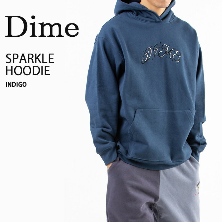 楽天市場】Dime ダイム パーカー SPARKLE HOODIE INDIGO スパークル  