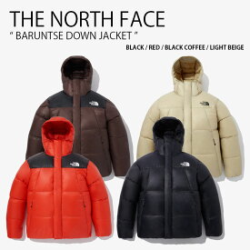 THE NORTH FACE ノースフェイス ダウンジャケット BARUNTSE DOWN JACKET バルンセ ダウン ジャケット フード付き フーディ パーカー セミルーズフィット ロゴ キャンプ ブラック レッド ブラウン ベージュ メンズ レディース 男性用 女性用 NJ1DP73A/B/C/D【中古】未使用品