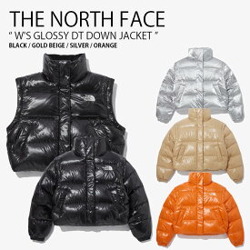 THE NORTH FACE ノースフェイス レディース ダウンジャケット W'S GLOSSY DT DOWN JACKET ウィメンズ グロッシー ディテーチャーブル ダウン ジャケット ダウンベスト ロゴ WHITELABEL ブラック ベージュ シルバー オレンジ 女性用 NJ1DP86J/K/L/M【中古】未使用品