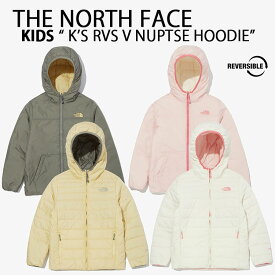 THE NORTH FACE ノースフェイス キッズ コート K'S RVS V NUPTSE HOODIE リバーシブルコート ボアフリース YELLOW CREAM パディングジャケット ジャンパー イエロー クリーム NJ3NN32S/T【中古】未使用品