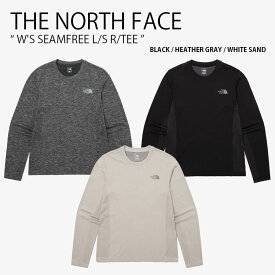 THE NORTH FACE ノースフェイス レディース ロンT W'S SEAMFREE L/S R/TEE ウィメンズ シームフリー ロングスリーブ ティーシャツ 長袖 ロンティー レギュラーフィット ロゴ カジュアル アウトドア ブラック グレー ベージュ 女性用 NT7TP83A/B/C【中古】未使用品