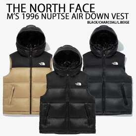 THE NORTH FACE ノースフェイス ダウンベスト M'S 1996 NUPTSE AIR DOWN VEST ヌプシ ベスト BLACK BEIGE CHARCOAL スタンドネック ロゴ カジュアル ストリート メンズ レディース NV1DQ50A/B/C【中古】未使用品