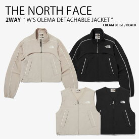 THE NORTH FACE ノースフェイス レディース ナイロンジャケット W'S OLEMA DETACHABLE JACKET ウィメンズ オレマ デタッチャブル ジャケット ブルゾン クロップ丈 ロゴ カジュアル ストリート WHITELABEL ベージュ ブラック 女性用 NJ3BQ31J/K【中古】未使用品