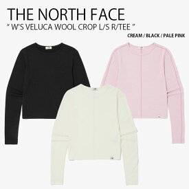 THE NORTH FACE ノースフェイス レディース ロンT W'S VELUCA WOOL CROP L/S R/TEE ウィメンズ ヴェルカ ウール クロップ ロングスリーブ ティーシャツ 長袖 ロンティー ロゴ カジュアル WHITELABEL アイボリー ブラック ピンク 女性用 NT7TQ30J/K/L【中古】未使用品