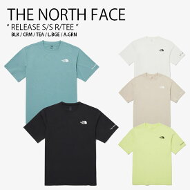 THE NORTH FACE ノースフェイス Tシャツ RELEASE S/S R/TEE リリース ショートスリーブ ラウンドネック ティーシャツ 半袖 カットソー ロゴ ブラック アイボリー ブルーグリーン ベージュ メンズ レディース 男性用 女性用 男女共用 NT7UQ09A/B/C/D/E【中古】未使用品