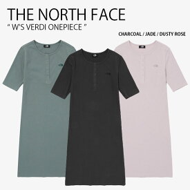 THE NORTH FACE ノースフェイス レディース ワンピース W'S VERDI ONEPIECE ウィメンズ ヴェルディ ワンピース 半袖 ひざ丈 ミディ丈 ヘンリーネック ラウンドネック ロゴ カジュアル グレー グリーン ピンク 女性用 NT7ZQ43A/B/C【中古】未使用品