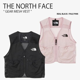 THE NORTH FACE ノースフェイス ベスト GEAR MESH VEST ギア メッシュ ベスト ジレフライトジャケット ジレベスト ロゴ カジュアル ストリート アウトドア キャンプ ブラック ピンク メンズ レディース 男性用 女性用 男女共用 NV5VQ02C/D【中古】未使用品