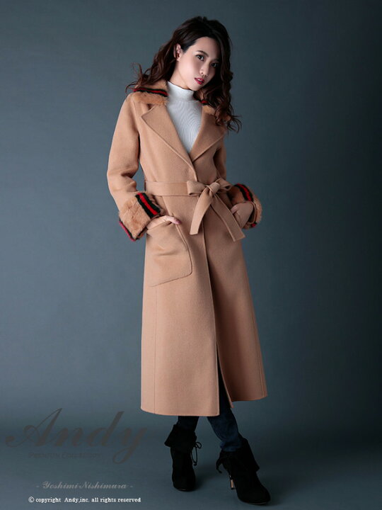 楽天市場】PREMIUM Andy コート AN-DY179 ミンクファー ロングコート  