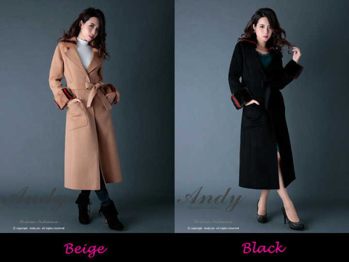 楽天市場】PREMIUM Andy コート AN-DY179 ミンクファー ロングコート  