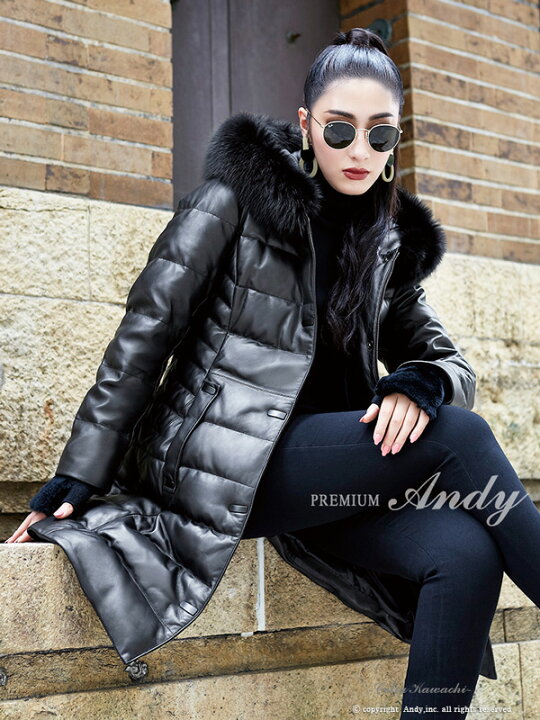 楽天市場】Andy コート AN-HK184 フォックスファー ダウン コート  