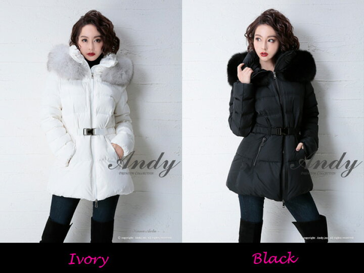 楽天市場】Andy コート AN-HK185 フォックスファー ダウン コート  