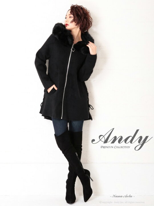 楽天市場】Andy コート AN-DY189 AN-DY192 フォックスファーフード付き  