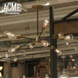 アクメファニチャー ACME Furniture SOLID BRASS LAMP 9ARM BK PIPE ソリッドブラス ペンダントランプ 9アーム パイプ ブラック 家具 ランプ 照明 ライト インテリア 照明 ライト ランプ 【送料無料】