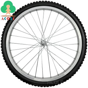 【1本単品】アルミス 24インチタイヤセット AORC-200NTNP ALUMIS ノーパンクタイヤ スポークホイール(アルミ) ベアリング付き 24x2.125 (約)直径605×幅45mm シャフト軸径9mm ボス幅100mm シャフト長140mm 重