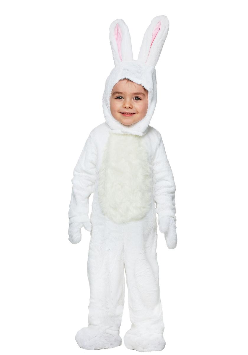 【通常便なら送料無料】幼児向け白いうさぎのコスチューム 幼児 子供 ウサギ コスチューム 白 イースター コスプレ 仮装 きぐるみ