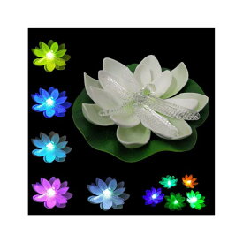 ナイトプール フローティング 花 とんぼ ライト 6個 プール 浮かべる 飾り デコレーション 綺麗