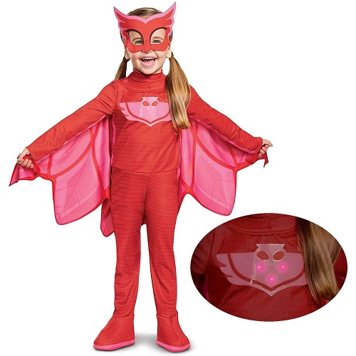 パジャマスク コスプレ アウレット デラックス ライトアップ コスチューム 子供 光る ハロウィン 仮装 衣装 しゅつどう！パジャマスク ピンク コスチューム一式