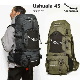 Aconcagua アコンカグア Ushuaia 45L 登山用リュックサック 大型ネットポケット搭載 トレッキング＆ハイキングに最適 男女兼用 富士登山