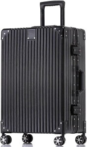 スーツケース キャリーケース アルミフレームタイプ 耐衝撃 キャリーバッグ 軽量 キャリーバック TSAロック 360度回転 静音 ダブルキャスター 大型 大容量 旅行 出張 Mサイズ 7泊以上 70L