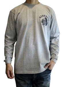 ACOUSTIC(�A�R�[�X�e�B�b�N)INDIAN FACE L/S TEE�y��΂Ɏ�̐L�тȂ���v�ȃ����OT�V���c�z�V���v���ȃA���J�W�v�����g��l�A���J�W ���j�Z�b�N�X ����T�C�Y����2025~2026�N�V�� ��䃍���OT�V���c