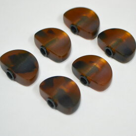 【バードランド】Birdland オリジナルペグボタン ハーフムーン Faux Tortoise (人口べっ甲)【GOTOHペグ 3:3用】【アコースティックギター用】【ギターパーツ】