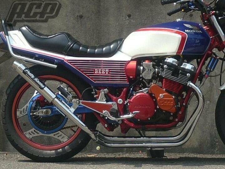 楽天市場】プリティー製 CBX550F 改 タイプ3 4-2-1 マフラー メッキ 