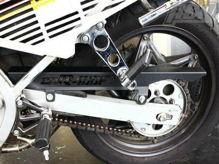楽天市場】CBR400F ロゴ入り チヂミ塗装 チェーンケース 黒 結晶 