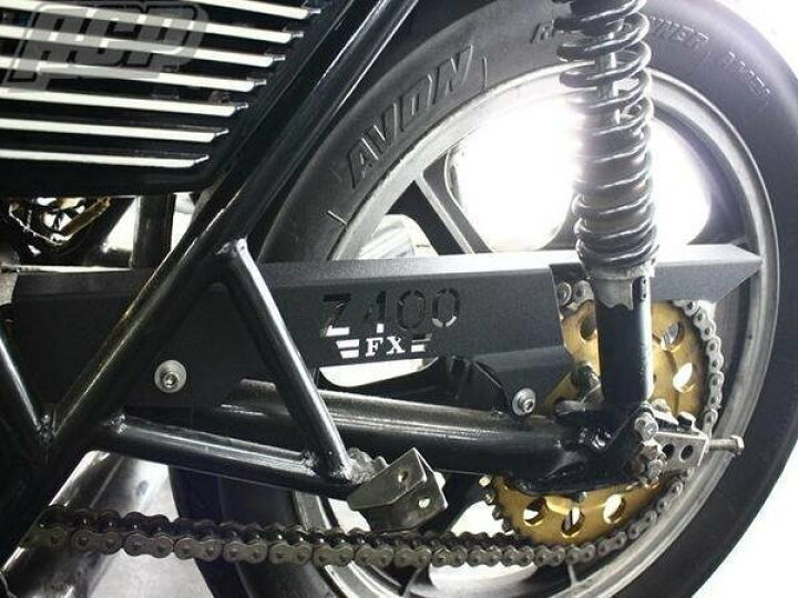 Z400FX ブラック チェーンケース 新品 ロゴイリ｜チェーンカバー