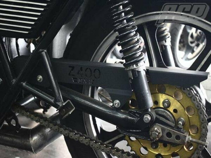 楽天市場】Z400FX ロゴ入り チヂミ塗装 チェーンケース 黒 結晶 