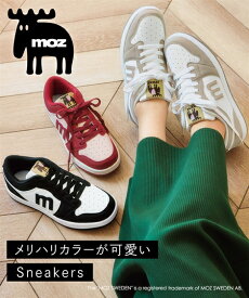 スニーカー 靴 moz モズ レディース 配色デザイン レースアップ カジュアル ウォーキング 通勤 通学 EEE 3E へらじか (アクアカルダ)