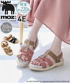 サンダル 靴 4E 幅広 ゆったり ワイド 大きいサイズ moz モズ 2WAY ミュール ラウンドトゥ 海水浴 リゾート 買い物 野外 へらじか (アクアカルダ)