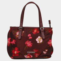 HANAE MORI トートバッグ ナイロン レザー A4 ブラック 通勤 通学 