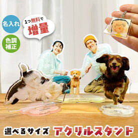 【1個買うともう1個無料】 オリジナル アクリルスタンド オリジナルグッズ オリジナルデザイン 自作 オーダー オーダーメイド ペット 色調補正・名入れ無料 写真 写真入り 写真プリント プリント 手作り 1個から 印刷 制作 製作 作成 うちのこ アクスタ アクリルスタンド