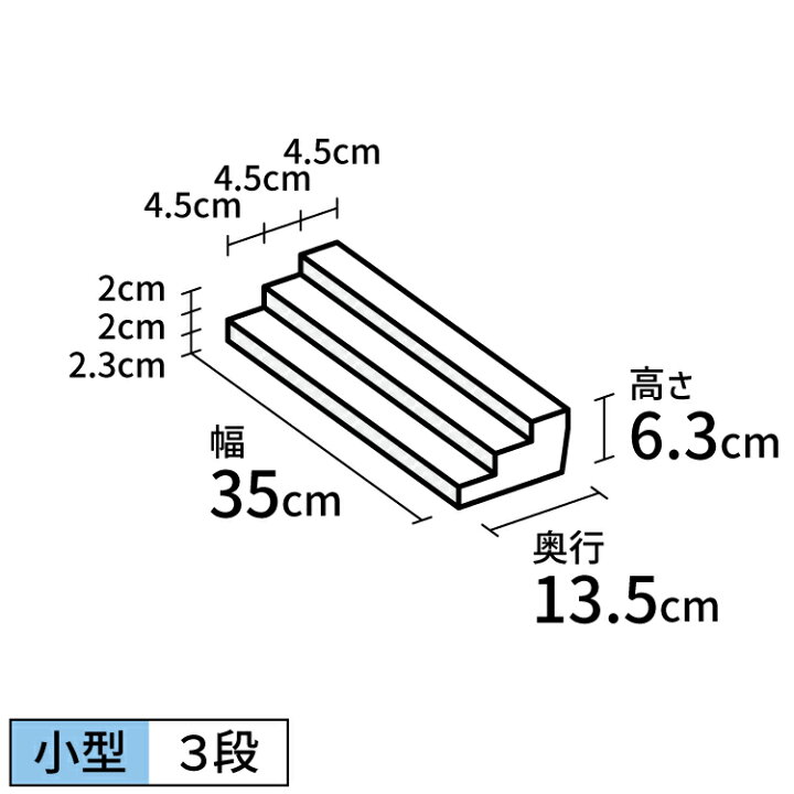 楽天市場】ひな壇型ディスプレイ台 [size:高さ6.3cm×幅35cm×奥行13.5cm 