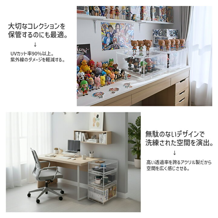 楽天市場】全方位フルクリアなキャビネット【toumingu01200】透明5mm 