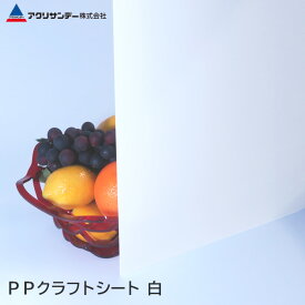 PPクラフトシート 白(PS-2) 厚み0.75mm ポリプロピレン 作業台 PPシート 中敷 ハサミで切れる アルコールで拭ける DIY アクリサンデー
