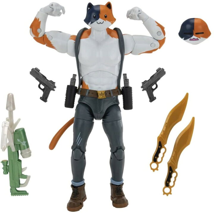 楽天市場 Fortnite フォートナイト ニャッスル 7インチフィギュア レジェンダリーシリーズ 17 5センチ 7inch Legendary Series Brawlers 1 Figure Pack Meowscles ドリフト Drift マイダス Midas と共に 人気 17 5cm 18cm ゲーム 公式 キャラクター スキン 猫